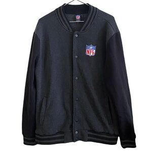 NFL Men's Charcoal and Black Varsity Jacket